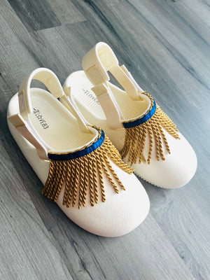 Fringed out Croc Slides