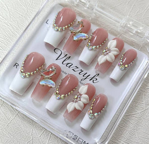 NP Queenly Press On Nails (CrystalButterFly)