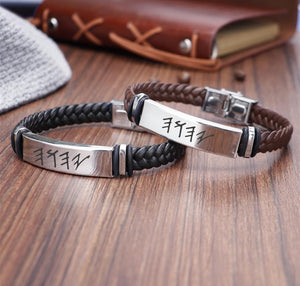 TMH LUX name leather bracelet
