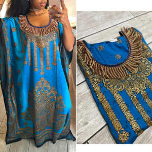 Beautiful Israelite Kaftan Dress (Blue Royalty)