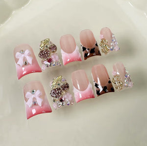 NP Queenly Press On Nails (PinkCherry)