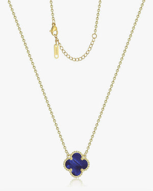 Elegant 18K Gold plated single clover necklace