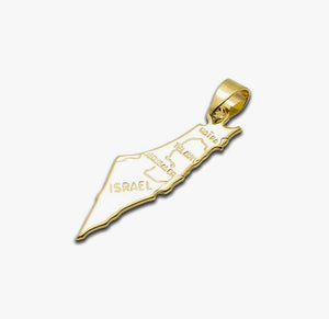 18k Gold Plated Israel Pendant