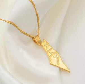 18k Gold Plated Israel Pendant